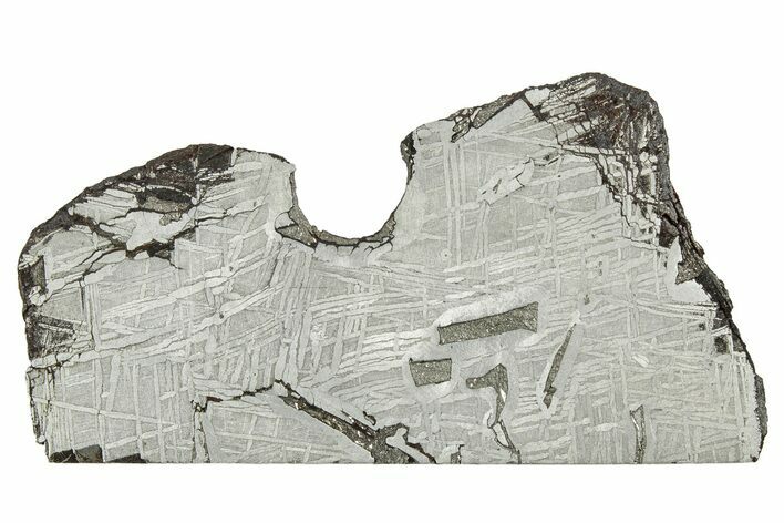 Etched Saint-Aubin Iron Meteorite Slice ( g) - France #346532